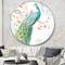 Designart - peacocks Watercolor I - Traditional Metal Circle Wall Art